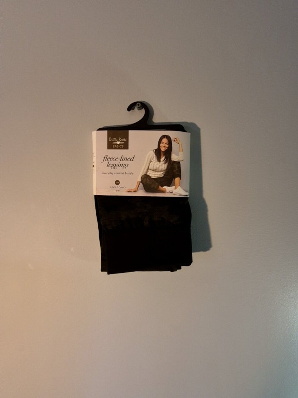 Britt's Knits Fleece Lined Leggings S/M Jungle Camo NWT